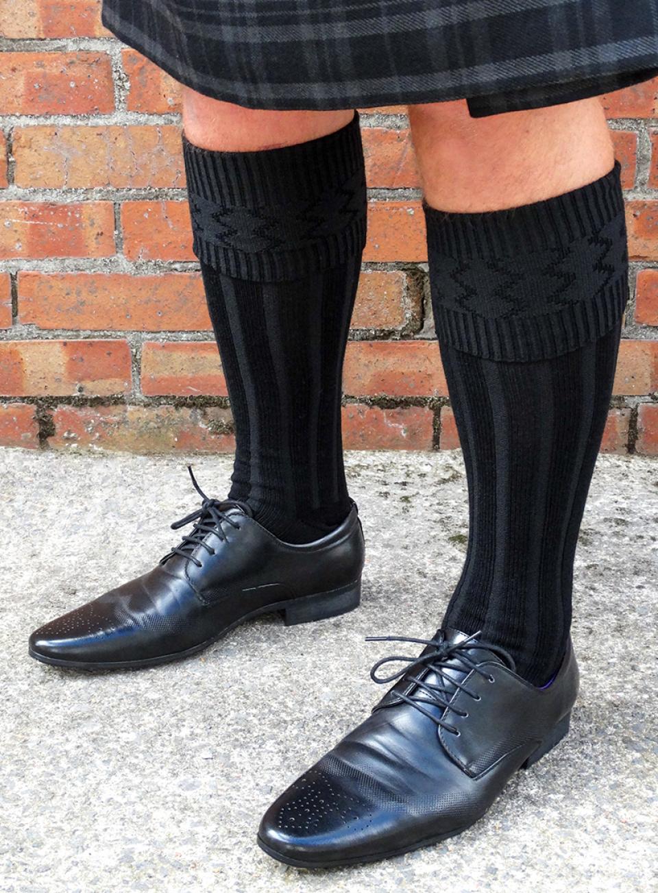 Black Kilt Hose (Socks)