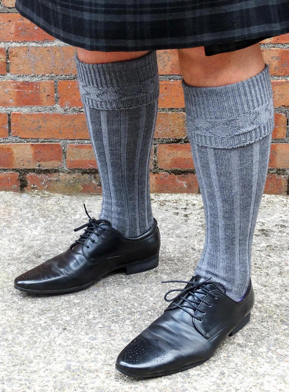 Grey Kilt Hose (Socks)