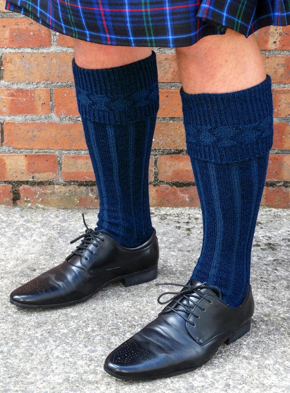 Lomond Blue Kilt Hose (Socks)