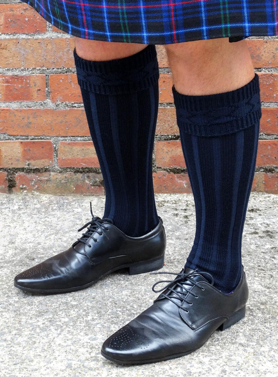 Navy Kilt Hose (Socks)