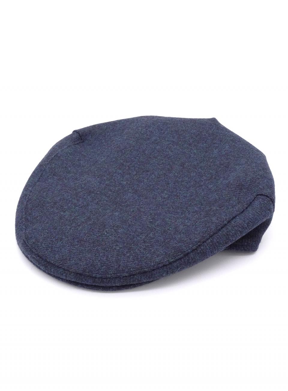 Navy Tweed Flat Cap