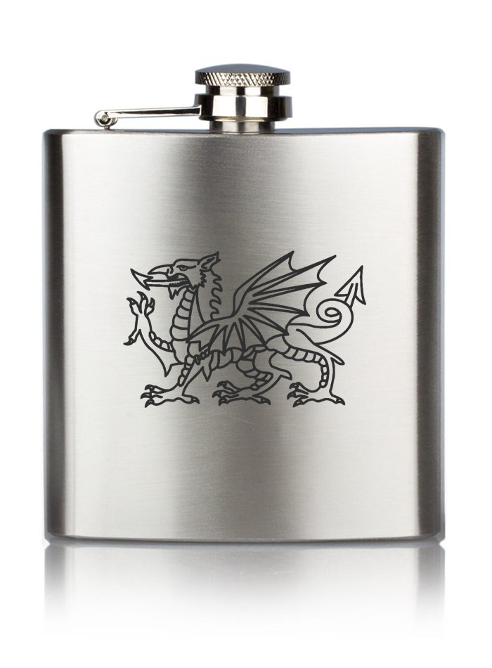 Welsh Dragon Hip Flask