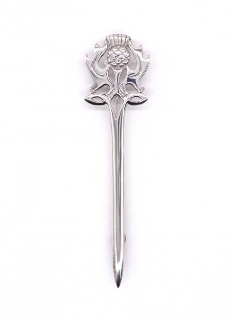 Sterling Silver Thistle Kilt Pin