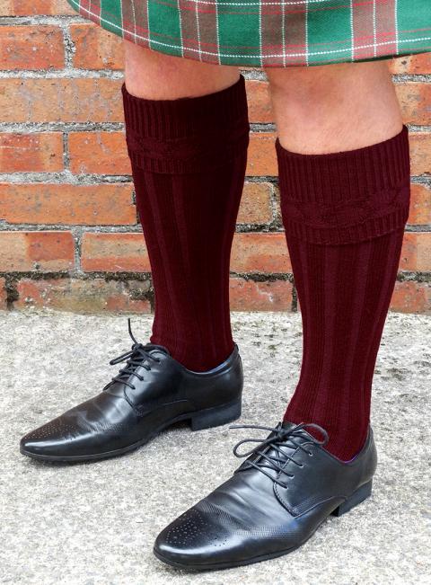 Burgundy Kilt Hose (Socks)