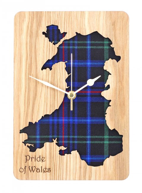 Pride of Wales Tartan Clock